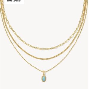 NWT Mini Elisa Gold Triple Strand Necklace (sold out in stores)